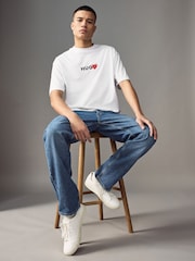 HUGO White Valentines Heart T-Shirt - Image 2 of 7