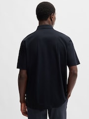 Azul - BOSS Double Monogram Mercerised 100% Cotton Polo Shirt - Imagen 3 de 5