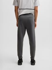 BOSS Grey Hadiko Tape Trim Regular Fit Tracksuit Jersey Joggers - Image 3 of 3