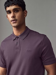أرجواني - BOSS Interlock Logo Jersey Polo Shirt - صورة 3 من 4