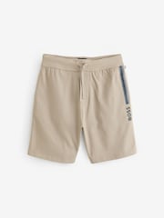 BOSS Natural Cotton-Terry 100% Cotton Shorts With Logo Print - Image 1 of 3