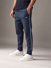 BOSS Blue Hadiko Tape Trim Regular Fit Tracksuit Jersey Joggers - Image 1 of 4