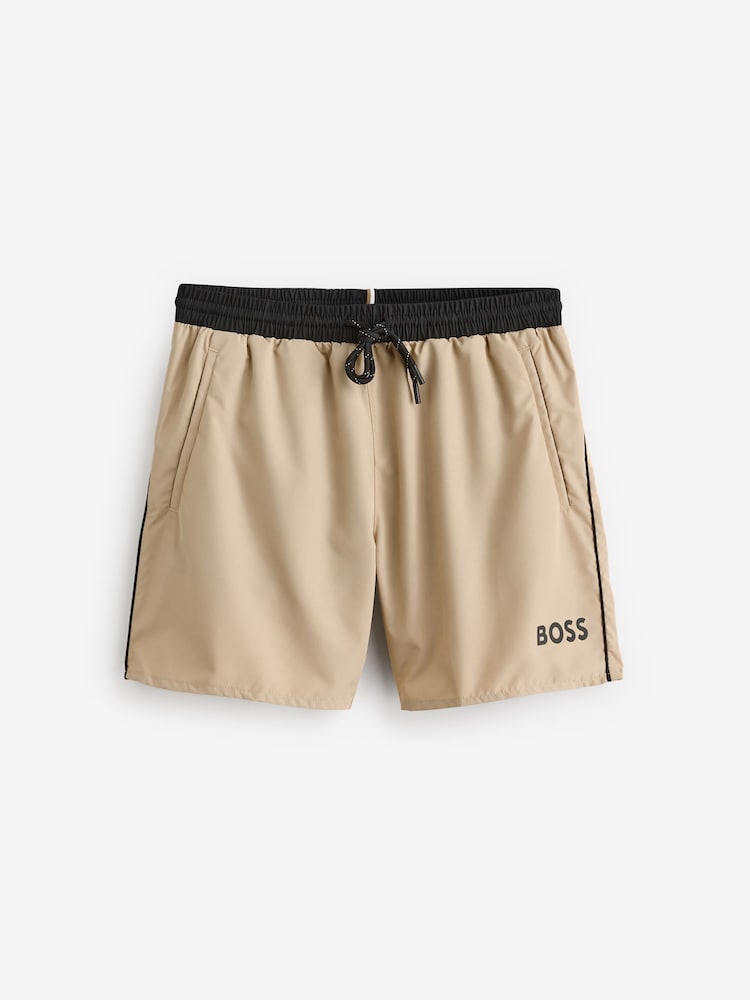 BOSS Natural Starfish Quick Dry Swim Shorts - Image 4 of 4