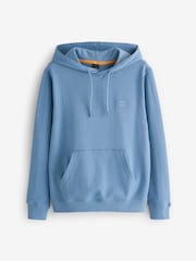 BOSS Light Blue Wetalk Logo Patch Terry Hoodie - Image 4 of 4