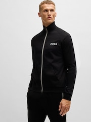 BOSS Black Terry Zip Up 100% Cotton Jacket - Image 1 of 5