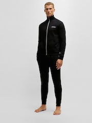 BOSS Black Terry Zip Up 100% Cotton Jacket - Image 3 of 5