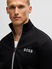BOSS Black Terry Zip Up 100% Cotton Jacket - Image 4 of 5