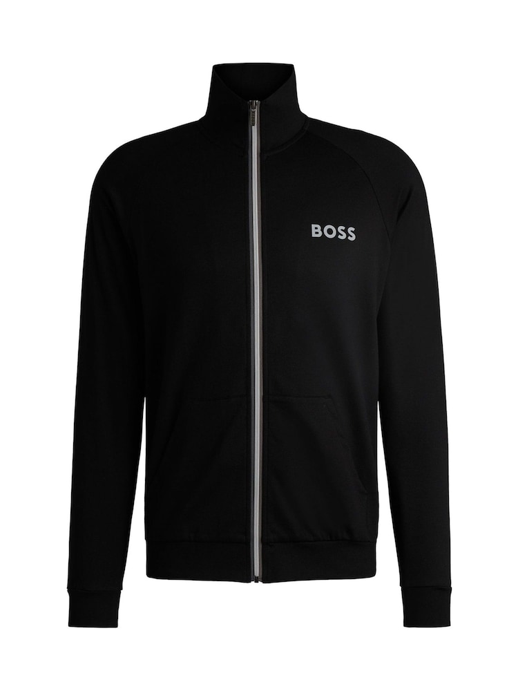 BOSS Black Terry Zip Up 100% Cotton Jacket - Image 5 of 5