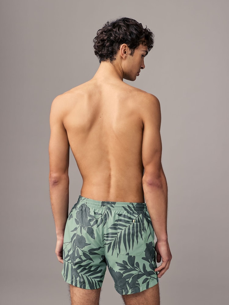 BOSS Green Seasonal Print Logo Lined Swim Shorts - Image 2 of 4