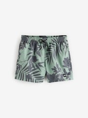 BOSS Green Seasonal Print Logo Lined Swim Shorts - Image 4 of 4