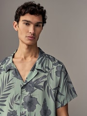 BOSS Green Patterned Resort Shirt - Image 4 of 6