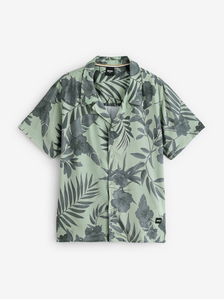 BOSS Green Patterned Resort Shirt - Image 6 of 6