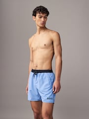 BOSS Blue Starfish Quick Dry Swim Shorts - Image 1 of 4