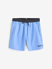 BOSS Blue Starfish Quick Dry Swim Shorts - Image 4 of 4