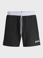 BOSS Grey Starfish Quick Dry Swim Shorts - Image 4 of 4