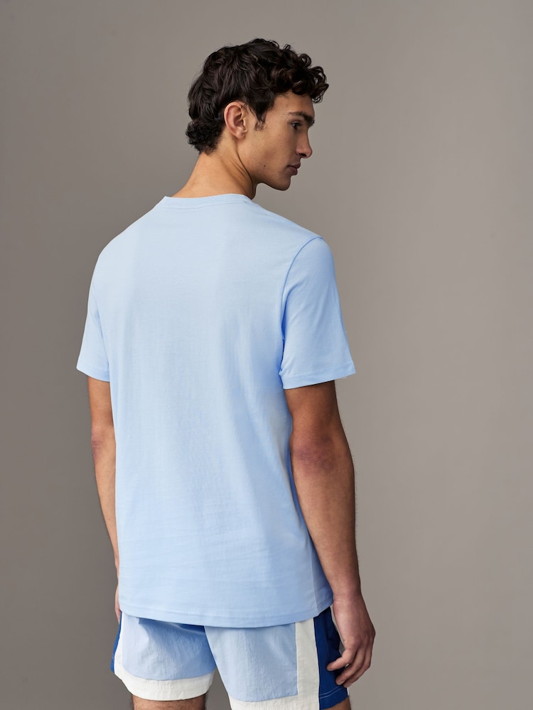 BOSS Blue Regular Fit Jersey 100% Cotton T-Shirt - Image 2 of 4