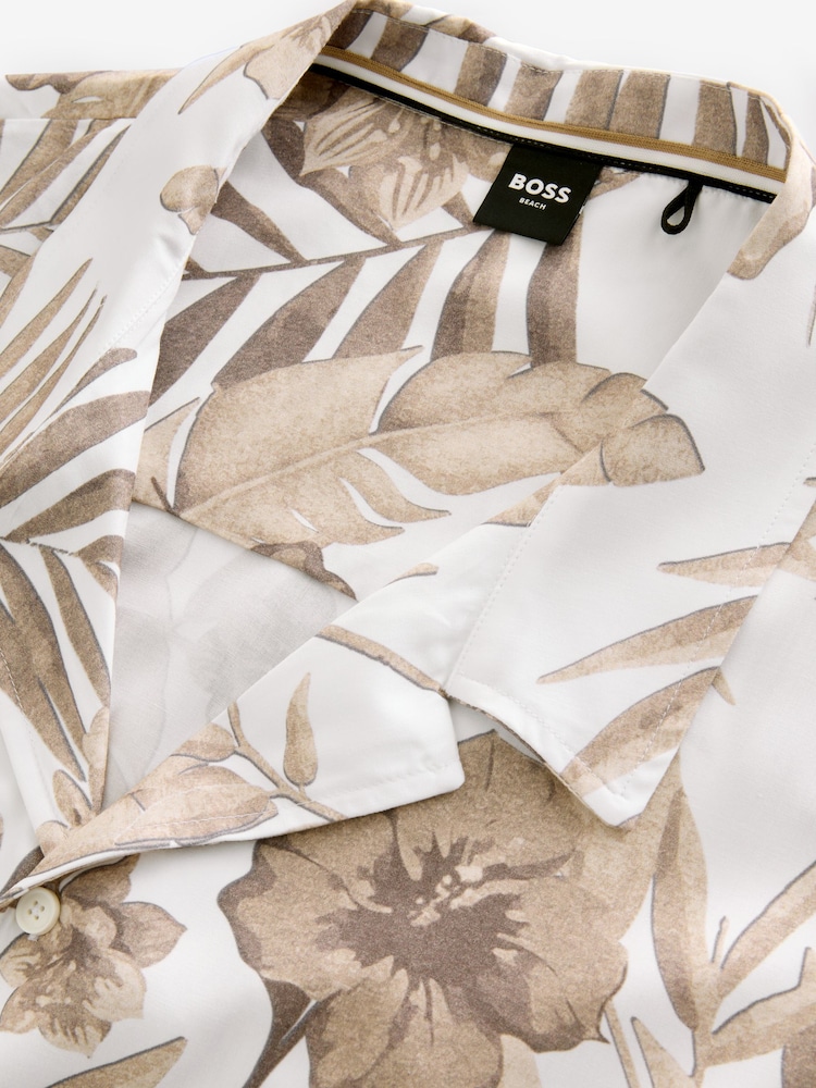 BOSS Natural Patterned Resort Shirt - Image 3 of 3