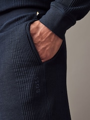 BOSS Blue Cotton Blend Tracksuit Bottoms - Image 3 of 6