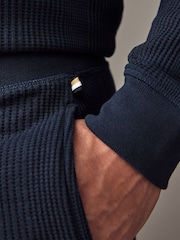 BOSS Blue Cotton Blend Tracksuit Bottoms - Image 4 of 6