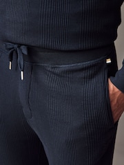 BOSS Blue Cotton Blend Tracksuit Bottoms - Image 5 of 6