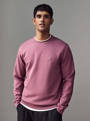 BOSS Purple Double B Monogram Logo Jersey Sweatshirt - Image 1 of 5