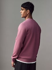 BOSS Purple Double B Monogram Logo Jersey Sweatshirt - Image 2 of 5