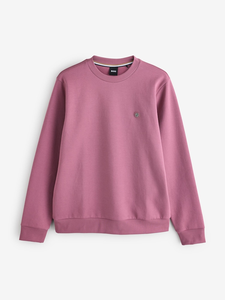 BOSS Purple Double B Monogram Logo Jersey Sweatshirt - Image 5 of 5