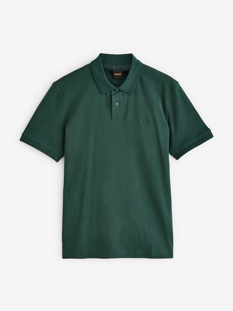 BOSS Green Interlock Logo Jersey Polo Shirt - Image 1 of 1 BOSS Green Interlock Logo Jersey Polo Shirt - Image 1 of 1