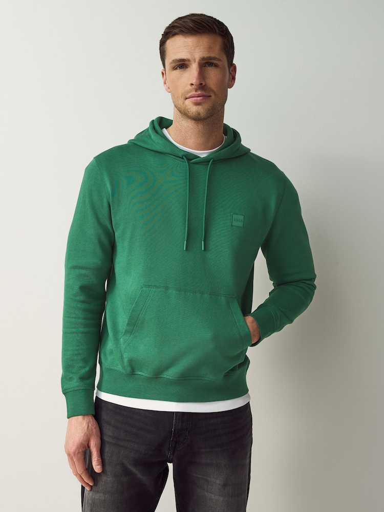 BOSS Green Wetalk Logo Patch Terry Hoodie - Image 1 of 4 BOSS Green Wetalk Logo Patch Terry Hoodie - Image 1 of 4