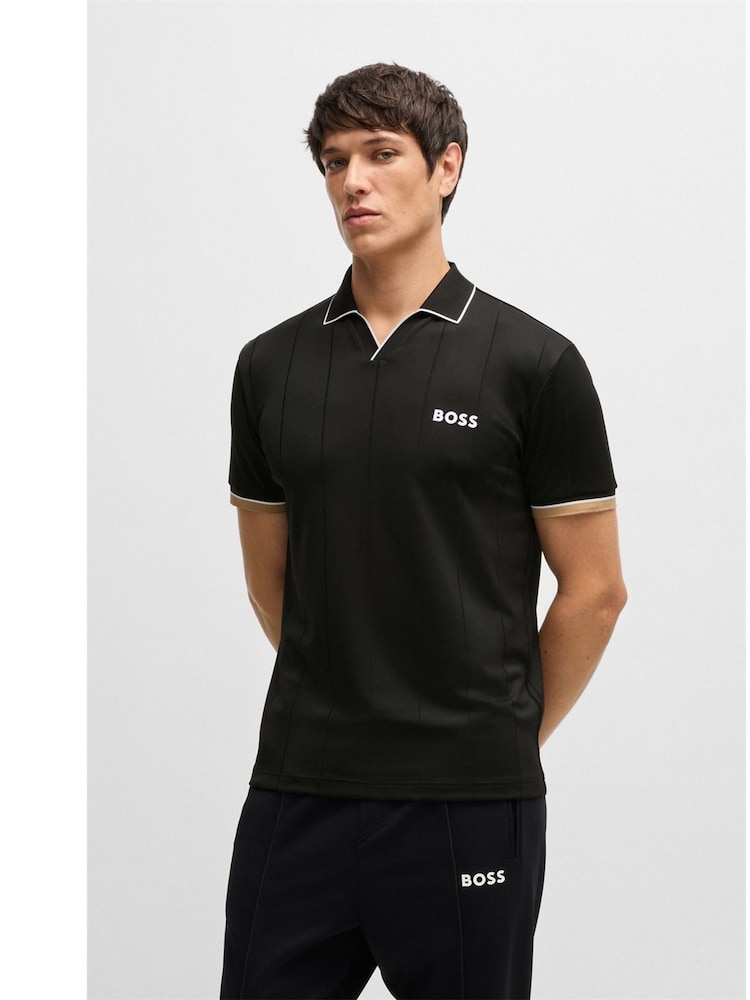 BOSS Black x Matteo Berrettini Stretch Active Polo Shirt - Image 1 of 5 BOSS Black x Matteo Berrettini Stretch Active Polo Shirt - Image 1 of 5