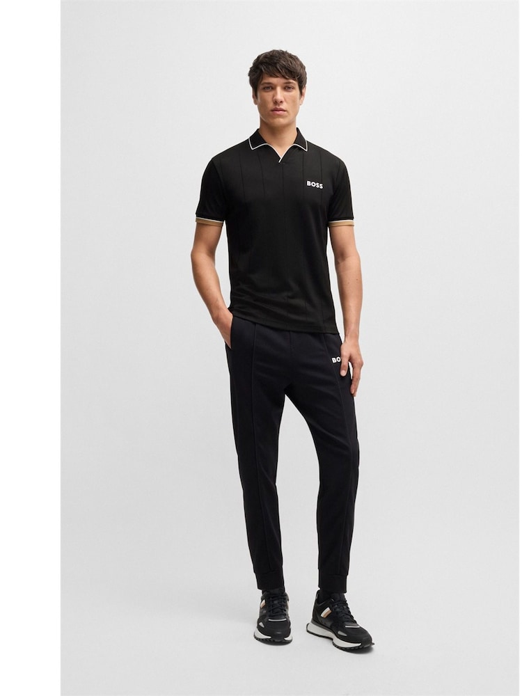 BOSS Black x Matteo Berrettini Stretch Active Polo Shirt - Image 2 of 5 BOSS Black x Matteo Berrettini Stretch Active Polo Shirt - Image 2 of 5