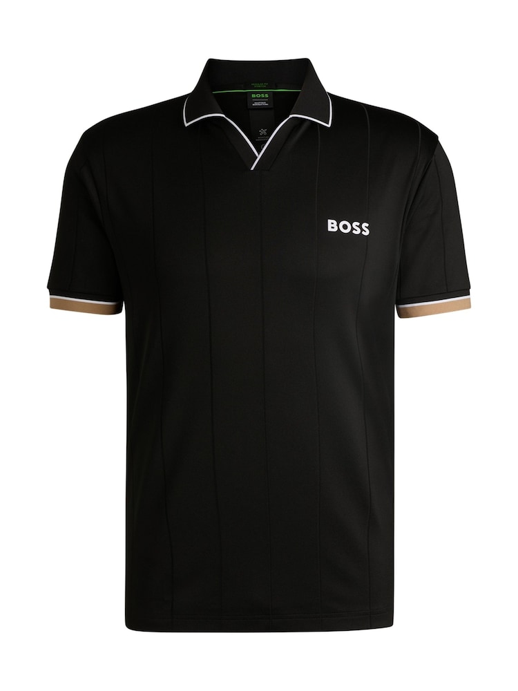 BOSS Black x Matteo Berrettini Stretch Active Polo Shirt - Image 5 of 5 BOSS Black x Matteo Berrettini Stretch Active Polo Shirt - Image 5 of 5