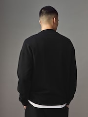 HUGO Black Hugo Logo Label 100% Cotton Sweatshirt - Image 2 of 4