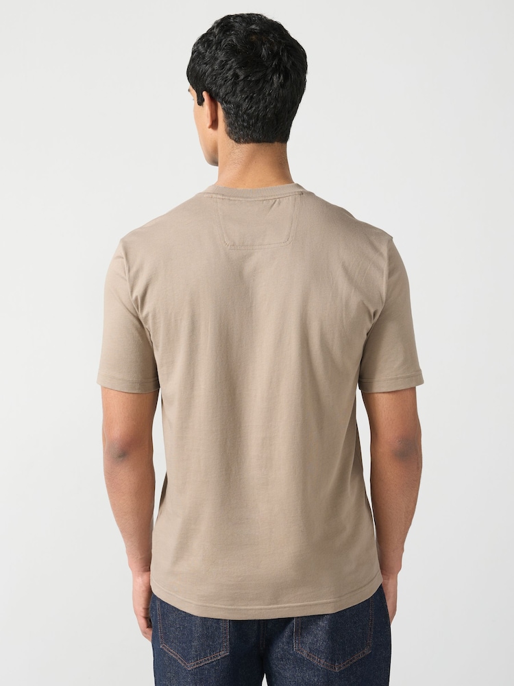 Бежевий - Футболки BOSS Double Logo Graphic 100% Cotton Jersey - Image 3 of 4