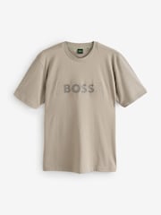 Бежевий - Футболки BOSS Double Logo Graphic 100% Cotton Jersey - Image 4 of 4