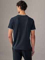 Sininen - BOSS Taul Raita Cotton Pique T-paita - Kuva 2 / 4