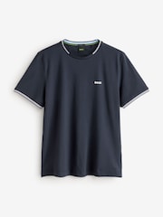 Sininen - BOSS Taul Raita Cotton Pique T-paita - Kuva 4 / 4