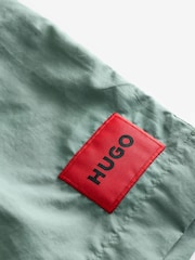 HUGO Green Logo Label Lined Swim Shorts - Image 4 of 4