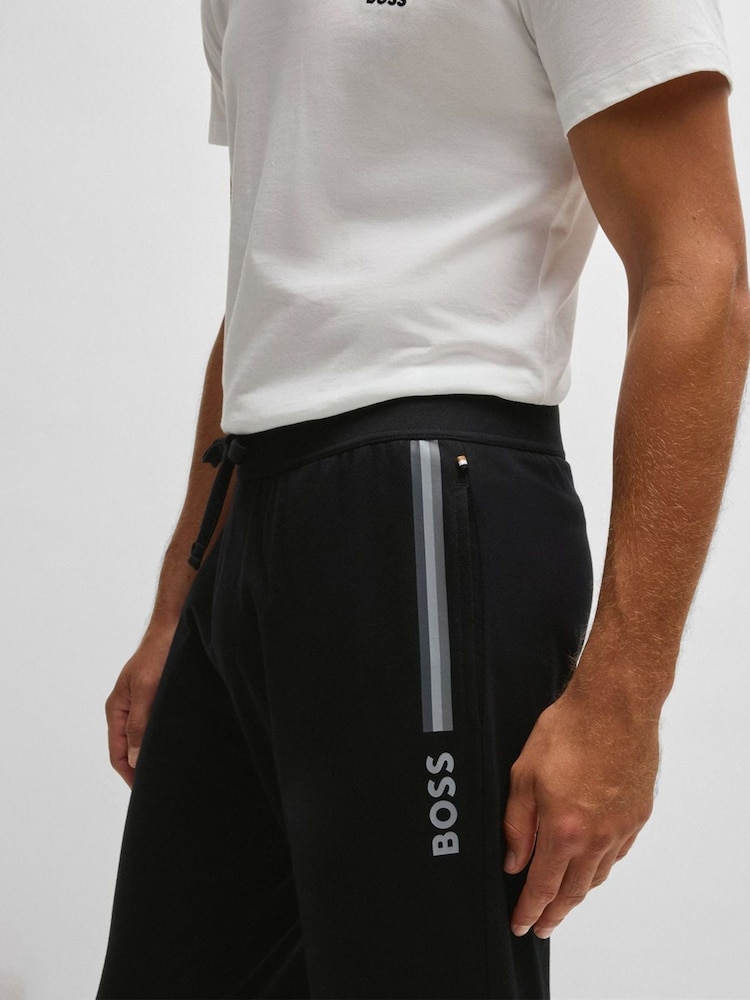 BOSS Black Drawcord Terry 100% Cotton Joggers - Image 2 of 5