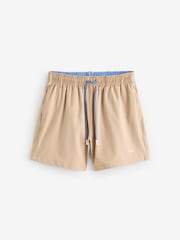 Бежевый - BOSS Tio Logo Quick Dry Swim Shorts - Изображение 4 из 4
