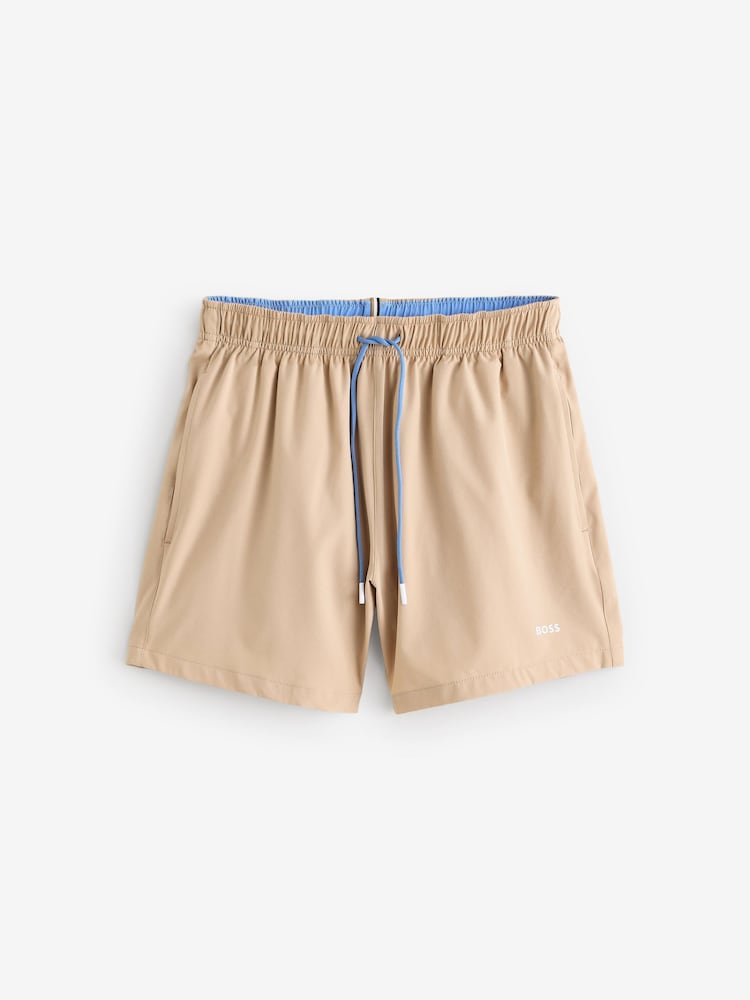 Бежевый - BOSS Tio Logo Quick Dry Swim Shorts - Изображение 4 из 4 Бежевый - BOSS Tio Logo Quick Dry Swim Shorts - Изображение 4 из 4