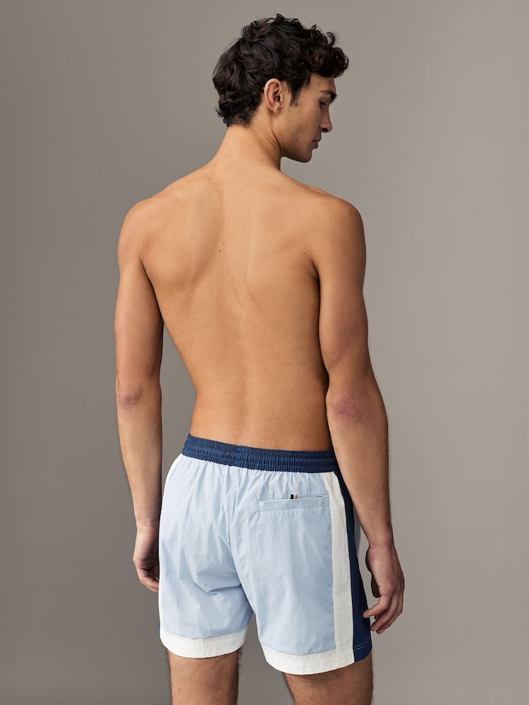 BOSS Blue Colour Block Swim Shorts - Image 2 of 4 BOSS Blue Colour Block Swim Shorts - Image 2 of 4