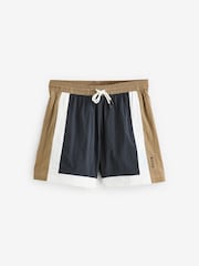 BOSS Black Colour Block Swim Shorts - Image 4 of 4