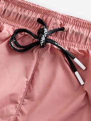 HUGO Pink Logo Print Fully Lined Swim Shorts - Image 3 of 4