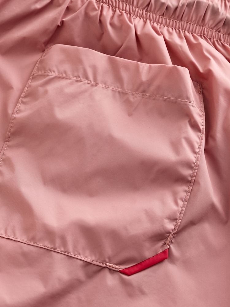 HUGO Pink Logo Print Fully Lined Swim Shorts - Image 4 of 4