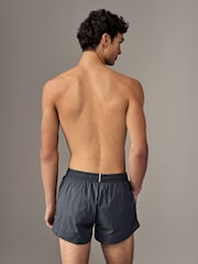 BOSS Grey Mooneye Logo Swim Shorts - Image 2 of 4