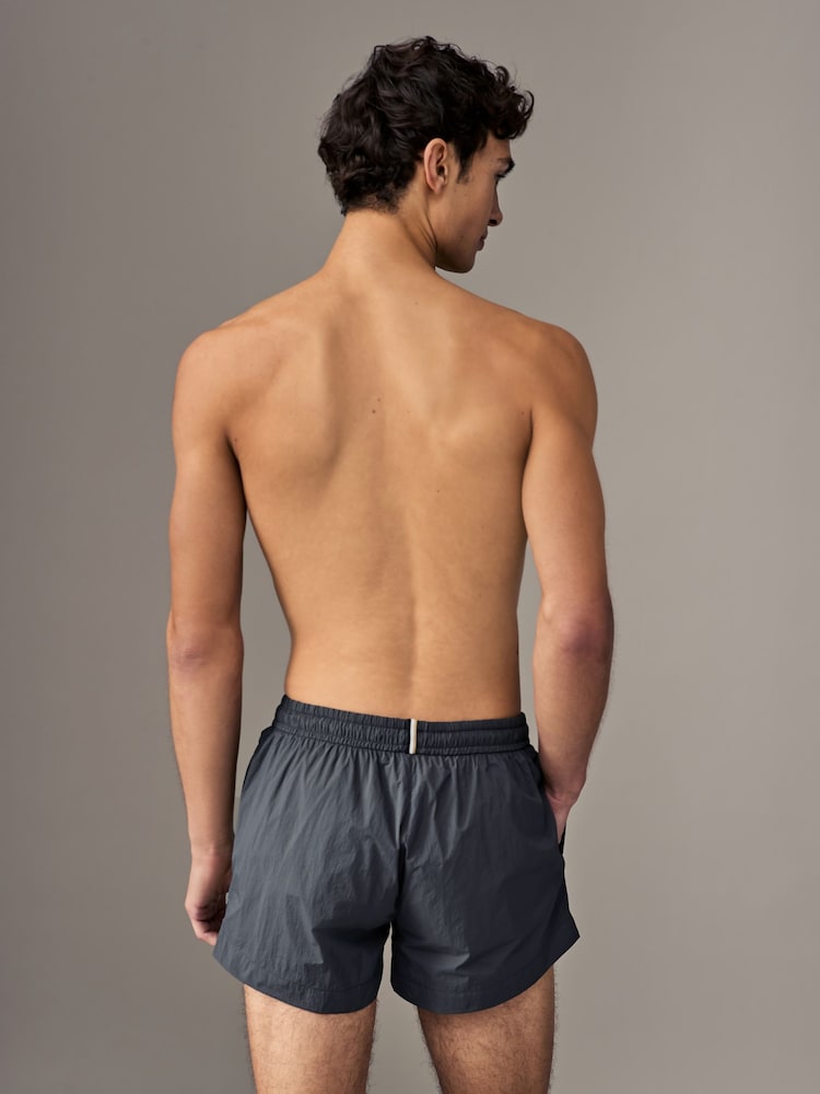 BOSS Grey Mooneye Logo Swim Shorts - Image 2 of 4