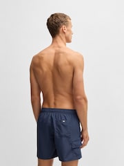 BOSS Blue Cargo Pocket Swim Shorts - Image 2 of 4