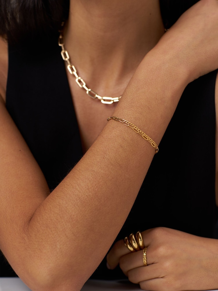 Orelia London Chain 2 Row Bracelet Set - Image 2 of 2