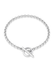 Orelia London Silver Tone Round Link T-Bar Bracelet - Image 1 of 1